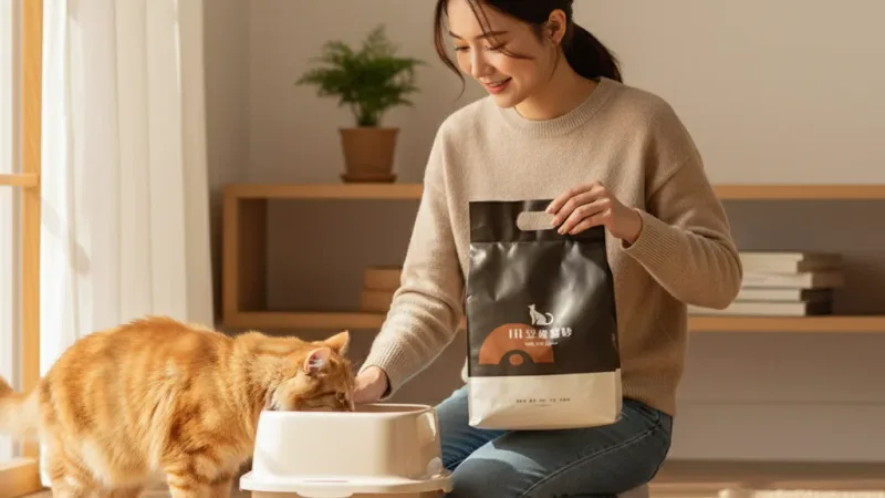 豆腐貓砂 1包2公斤 貓砂 貓咪豆腐砂 貓砂 礦砂貓砂 豆腐砂 2kg 6L 貓砂 礦砂 松木貓砂 木屑砂 實際使用情境照 — 豆腐砂推薦