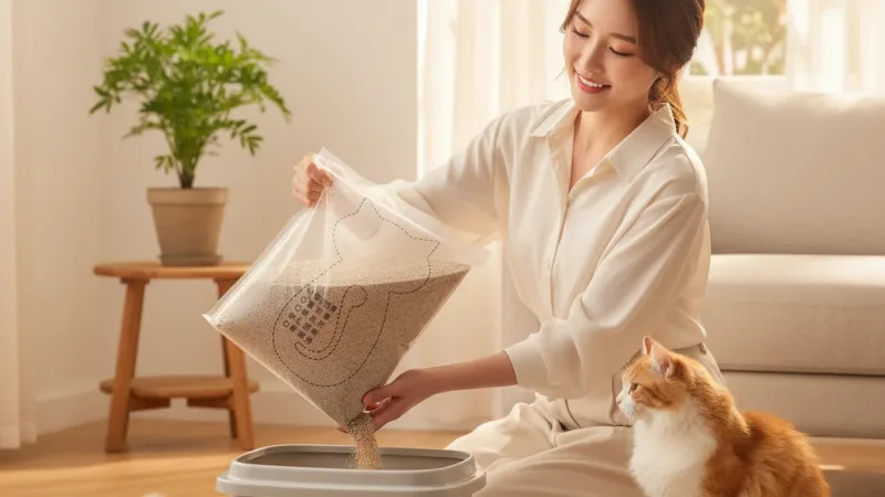 10L精油貓砂［丹妮斯寵物工廠］ 細砂 使用情境