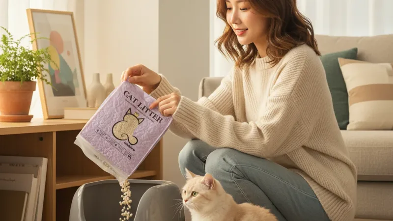 豆腐砂 可 品質再提升 足重2kg 6L 貓砂 環保貓砂 凝結貓砂 礦砂 木薯砂 豆腐貓砂 植物貓砂 實際使用情境照 — 豆腐砂推薦