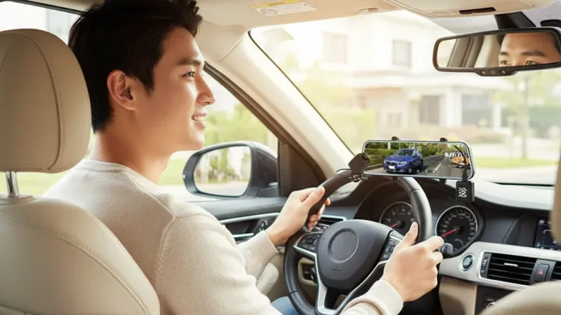 ⚜️隔日到貨 ⚜️真4K後2K WIFI GPS測速 10吋汽車行車紀錄器 SONY 觸控 電子後視鏡 行車記錄器 實際使用情境照 — 行車紀錄器推薦