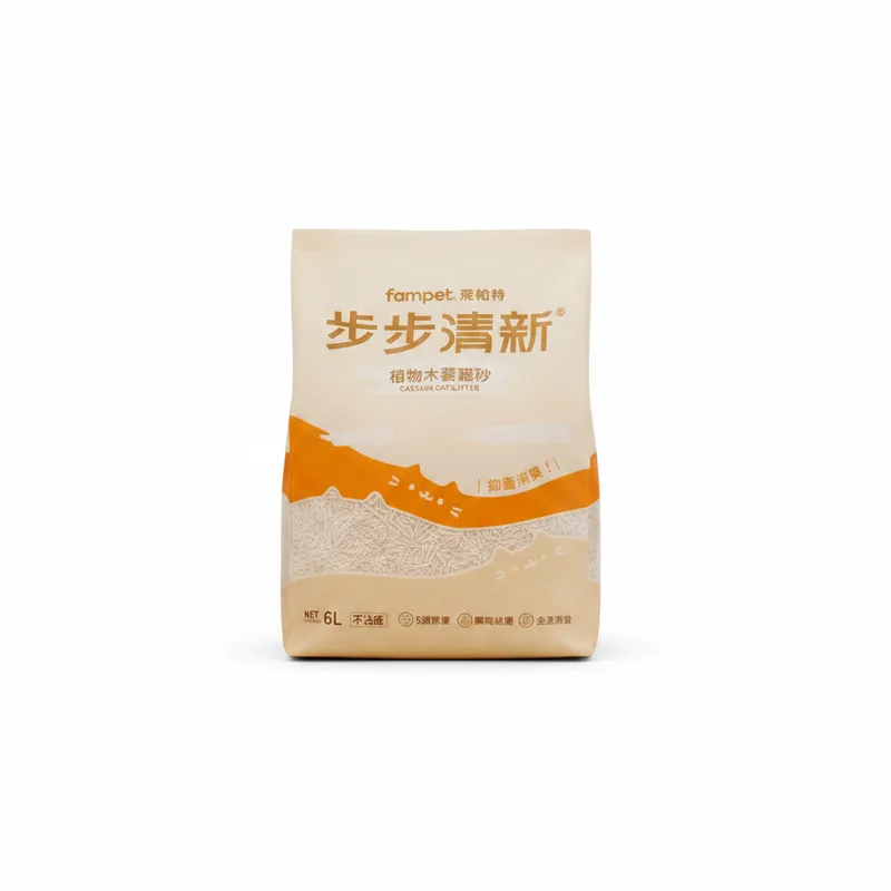 fampet 步步清新7:3黃金比例豆腐木薯貓砂 瞬吸結團快速除臭不沾底 木薯貓砂 貓沙 貓砂 豆腐砂 可沖馬桶