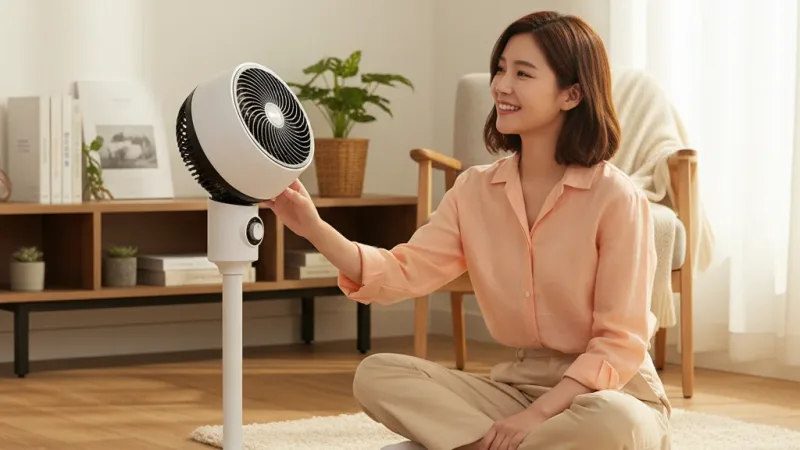 Kolin 歌林9吋超靜音循環立扇KFC-MN91A 循環扇 電扇 電風扇 實際使用情境照 — 循環扇推薦
