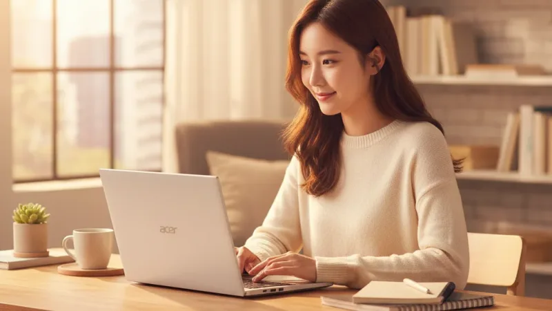 Acer宏碁 Aspire AL15-61P-R5J1 R7 8G+8G 512GB 文書筆電 使用情境示意圖 — Acer 筆記型電腦推薦