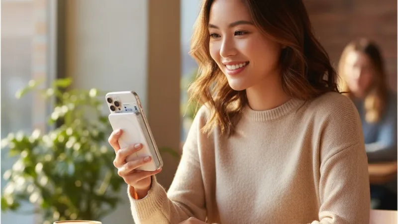 ANKER 授權 38.7Wh 機身標示 MagGo超薄磁吸行動電源 10000mAh Qi2 15W A1664 實際使用情境照 — 行動電源推薦