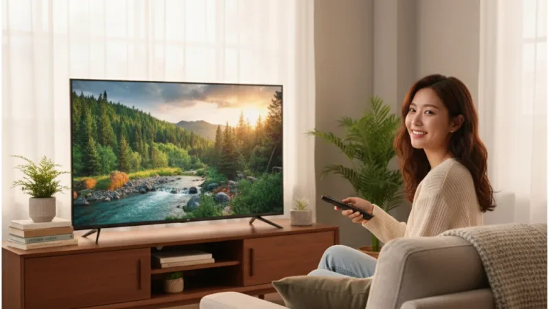【AOC】65型 4K QLED Google TV 智慧顯示器 65U8040 實際使用情境照 — Philips飛利浦智慧電視推薦