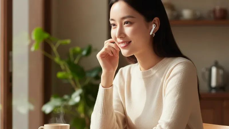 Apple AirPods 4 藍牙耳機 一般款 主動降噪 正版 USB-C 通勤 音樂 運動 二手品 福利品 實際使用情境照 — 藍芽耳機推薦