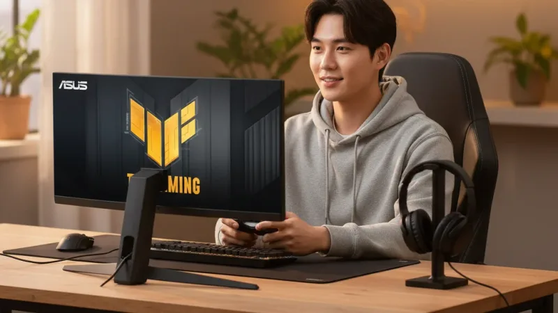 ASUS 華碩 TUF Gaming VG34VQL3A 曲面電競螢幕 34吋 180Hz VA WQHD 1ms 螢幕 實際使用情境照 — ROG華碩電競螢幕推薦