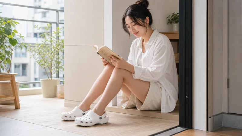 Crocs 卡駱馳 (中性鞋) 經典克駱格-白色-10001 使用情境