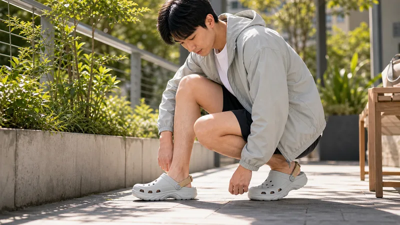 Crocs 卡駱馳 (中性鞋) 蝸輪克駱格-208776-1FT_洞洞鞋 實際使用情境照 — Crocs 洞洞鞋推薦