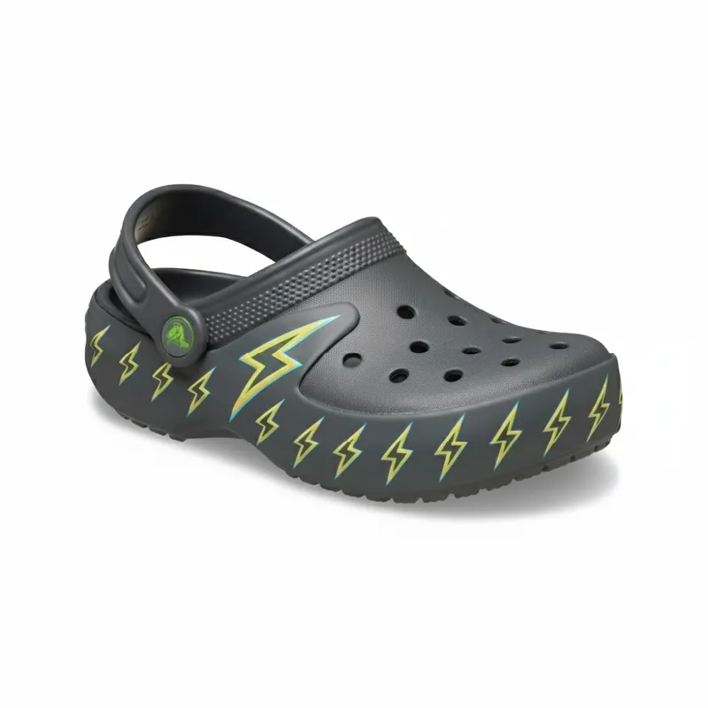 Crocs 卡駱馳 (童鞋) 經典閃電光波克駱格 大童-碳色-213185-0YK 商品圖片