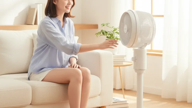 DIKE 8吋 颶風渦輪立式循環扇 旋鈕款/液晶遙控款 電風扇 循環扇 風扇 遙控風扇 HLE310 實際使用情境照 — 循環扇推薦