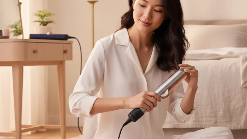 Dyson airstrait™ 二合一吹風直髮器 HT01 多色任選【限量福利品】領蝦皮券再折 實際使用情境照 — dyson戴森吹風機推薦