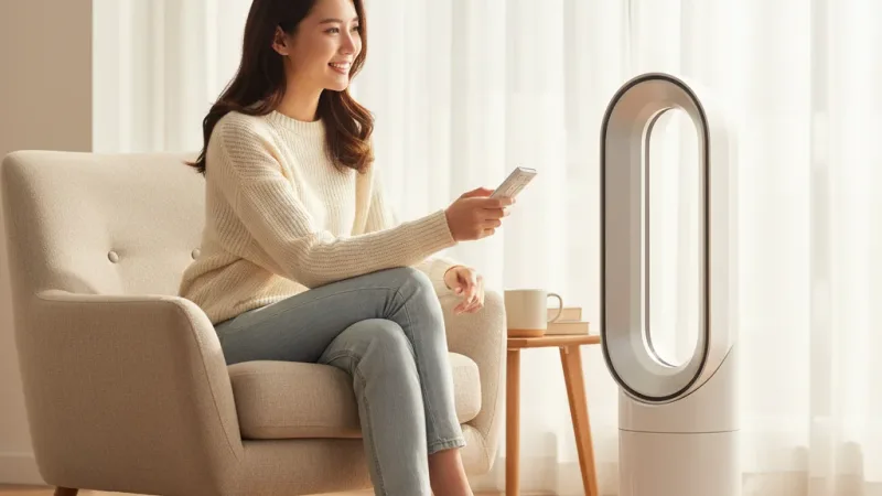 Dyson Hot+Cool™ HF1 AM15 智能涼暖風扇 白銀 新品上市 原廠公司貨 2年保固 實際使用情境照 — dyson戴森空氣清淨機推薦