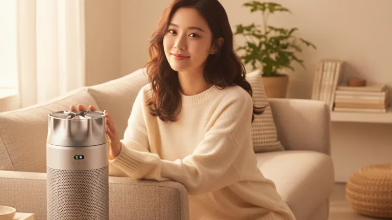 Dyson HushJet™ HJ10 噴射氣流空氣清淨機 銀白色/冰川藍 新品上市 2年保固【強效除甲醛】 實際使用情境照 — 空氣清淨機推薦