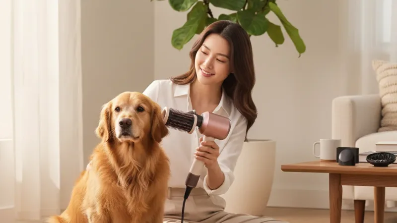 Dyson Supersoni HD16全新智能溫控吹風機粉霧玫瑰 適用寵物吹毛 【張員瑛同款】領會員券再折 實際使用情境照 — dyson戴森吹風機推薦