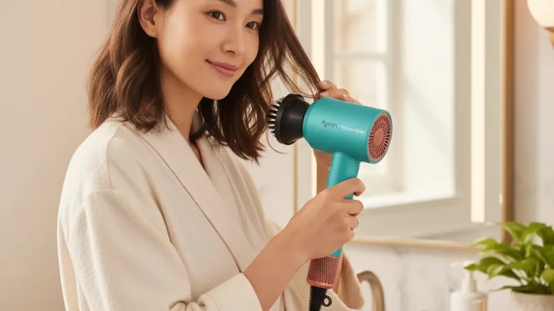 Dyson Supersonic Nural HD16全新智能溫控吹風機 綠松石/粉霧玫瑰 熱銷色【限量福利品】1年保固 實際使用情境照 — dyson戴森吹風機推薦