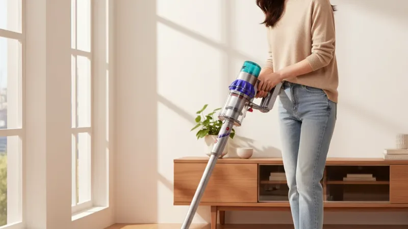Dyson SV47 V15 Fluffy智慧無線吸塵器/減少塵蟎附著機 升級大容量集塵筒 2年保固 實際使用情境照 — dyson戴森吸塵器推薦
