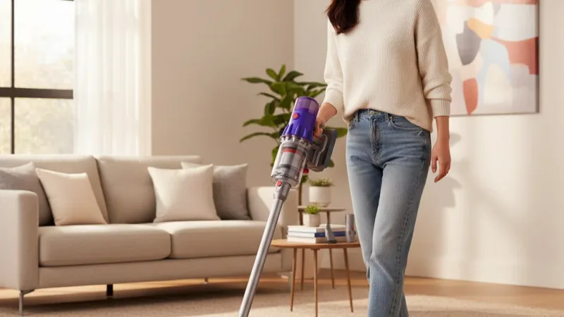 Dyson V12 SV20 Detect Slim Fluffy 輕量智慧無線吸塵器 【限量福利品】1年保固 實際使用情境照 — dyson戴森吸塵器推薦