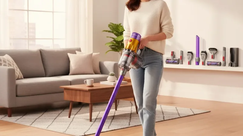 Dyson V12 SV20 Detect Slim Total Clean 輕量智慧無線吸塵器 【限量福利品】1年保固 實際使用情境照 — dyson戴森吸塵器推薦