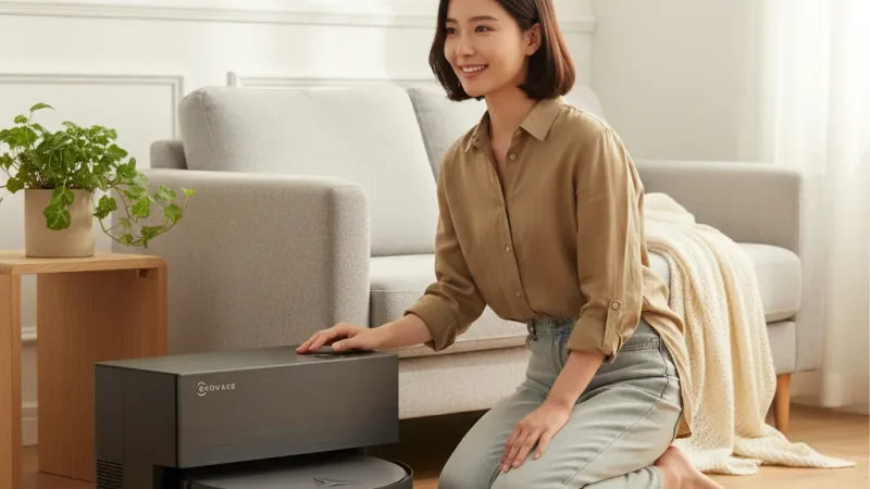 ECOVACS 科沃斯 全新旗艦DEEBOT X11 PRO 上下水款 無限續航滾筒洗地機器人(拒絕水電焦慮/超能基站) 實際使用情境照 — 掃地機器人推薦
