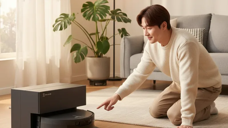 ECOVACS 科沃斯 全新旗艦DEEBOT X12 PRO 上下水版 噴溶增壓滾筒洗地機器人(32路增壓滾筒洗地) 實際使用情境照 — 掃地機器人推薦