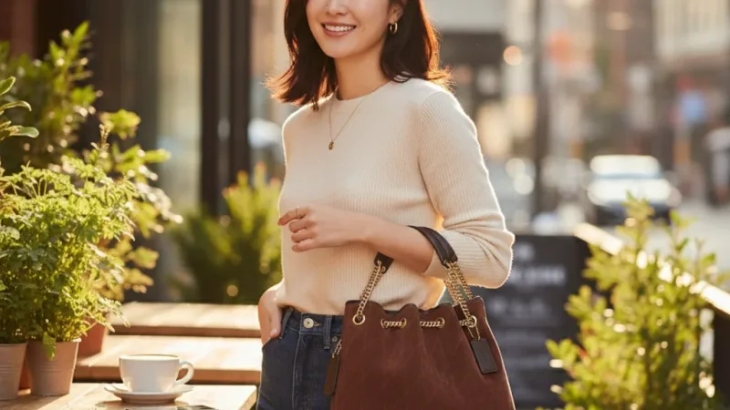 【COACH】EVELYN 絎縫細節單肩手袋 單肩包 肩背包-多色任選(CCZ80/CDR00)｜官方直營 實際使用情境照 — COACH單肩包推薦