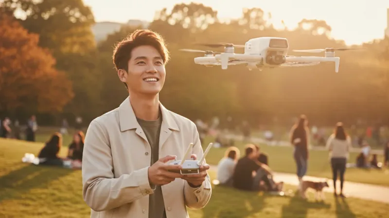 【DJI】FLIP 空拍機/無人機|249g免註冊 | 1/1.3英吋鏡頭|脫控飛行多元玩法 | 全包可折疊槳保設計 實際使用情境照 — DJI大疆空拍機推薦