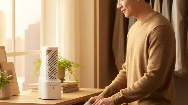 SANSUI 山水 小植淨除濕器GRA360+NF100 衣櫃 除濕機/除臭/加熱還原/活性碳/不易生霉設計/防潮/國際電壓 實際使用情境照 — 除濕機推薦
