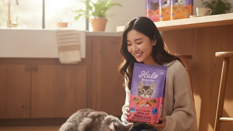 嘟比寵物 聊聊領 卷 嘿囉 HALO 貓飼料全品項 實際使用情境照 — 貓飼料推薦