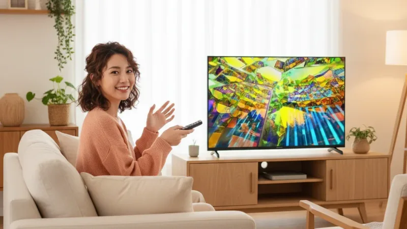 HERAN禾聯 43型 Google TV 智慧連網液晶顯示器QE-43H210 實際使用情境照 — 智慧型電視推薦
