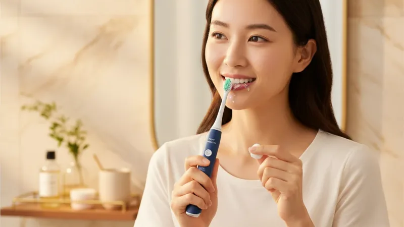 HX2小羽刷系列 潔淨聲波震動 防水 PHILIPS 飛利浦 電動牙刷 HX2421 2431 HX3226 實際使用情境照 — 電動牙刷推薦