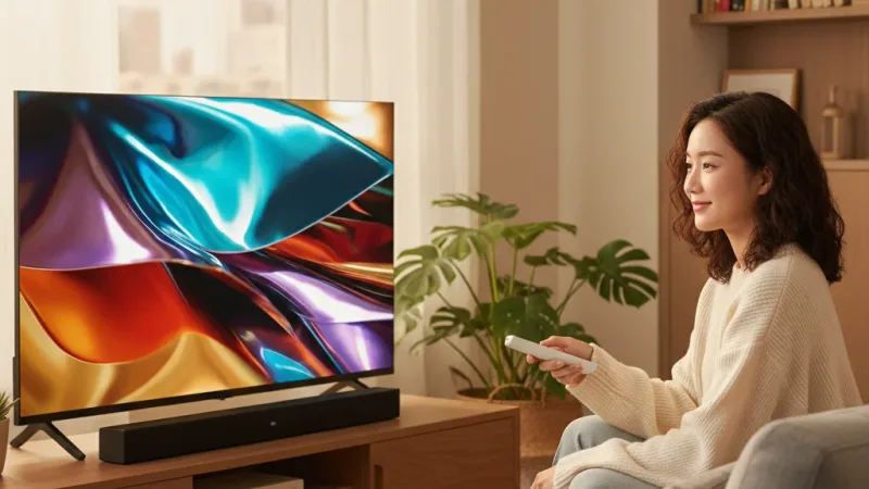 iNclo 43吋 4K QLED Google TV 5.0 智慧顯示器|智慧電視,43QUH100 實際使用情境照 — 智慧型電視推薦