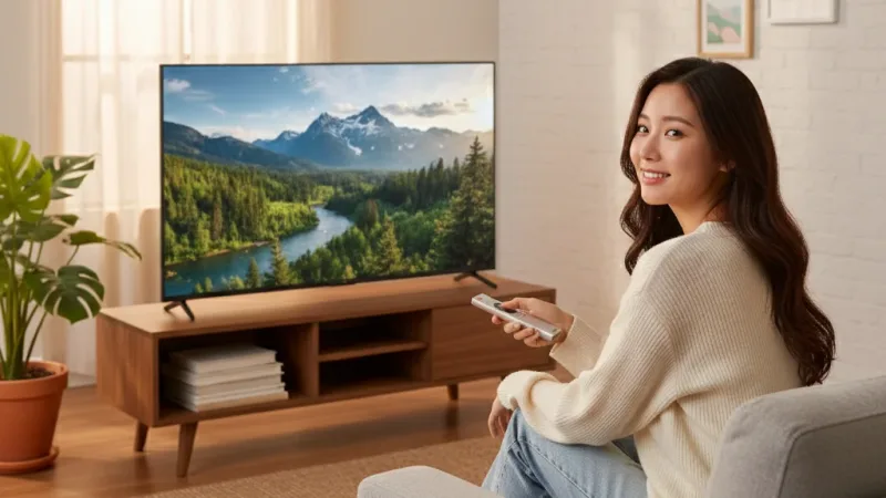iNclo 65吋 4K QLED Google TV 5.0 智慧顯示器|智慧電視,65QUH100 實際使用情境照 — 智慧型電視推薦