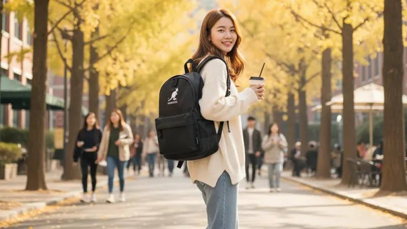 KANGOL 袋鼠 後背包 銀河後背包 使用情境