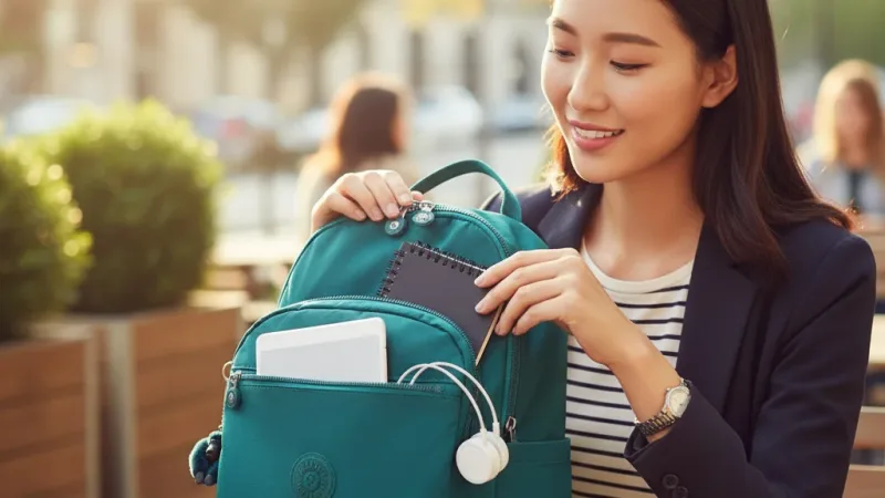 Kipling『首爾包』機能手提後背包-SEOUL-FW25L3 實際使用情境照 — Kipling後背包推薦