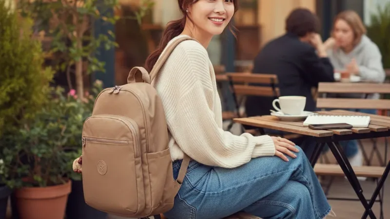 Kipling『首爾包』機能手提後背包-SEOUL(多款任選)FW25L1 實際使用情境照 — Kipling後背包推薦