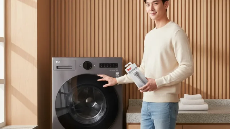 LG WD-S15NDB AIDD蒸氣變頻滾筒洗衣機(蒸洗脫烘) 送3M除氯蓮蓬頭SF200 實際使用情境照 — 變頻洗衣機推薦