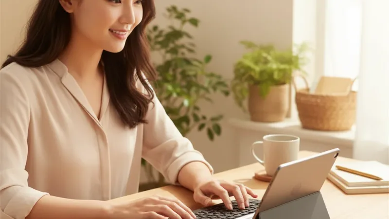 Logitech 羅技 K580超薄跨平台無線藍牙鍵盤 使用情境
