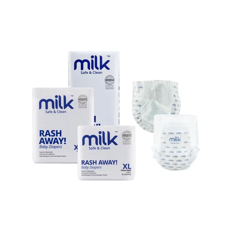 MILK 鎖水芯 牛奶尿布 黏貼型 產品特寫