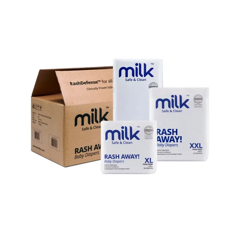 MILK 鎖水芯 牛奶尿布 黏貼型 產品特寫