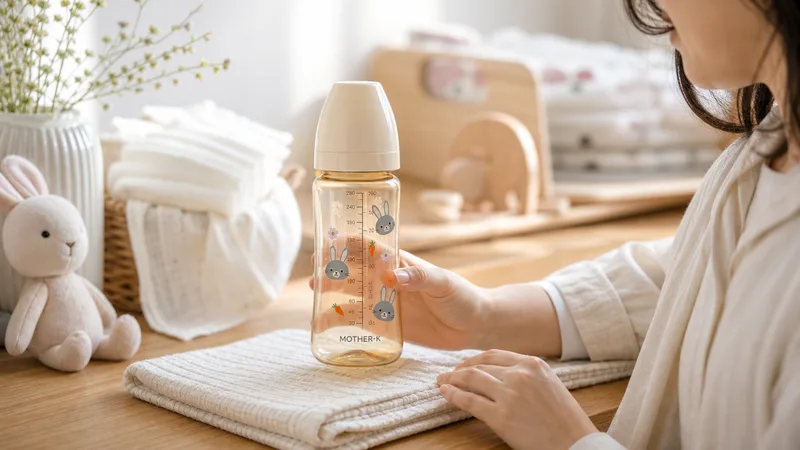 【蝦皮直營】MOTHER-K 精粹極簡PPSU奶瓶280ml 實際使用情境照 — 奶瓶推薦