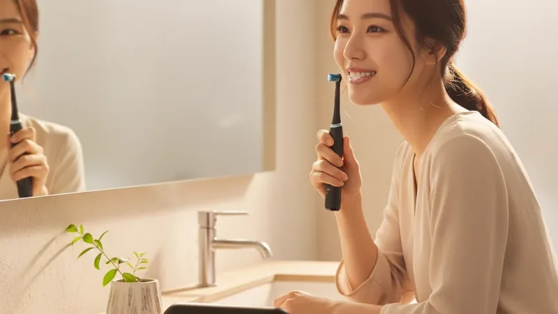 德國百靈 Oral-B iO TECH 微震科技電動牙刷 (黑/白) 實際使用情境照 — 電動牙刷推薦