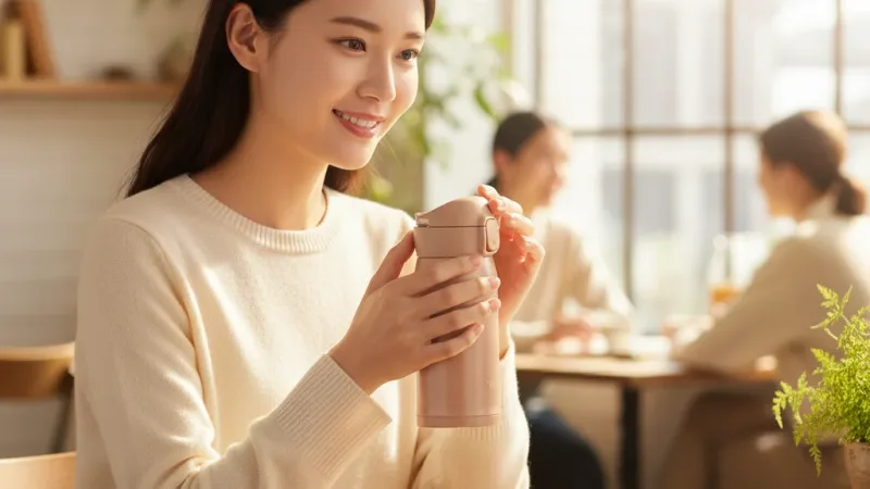 一體式中栓不銹鋼保溫保冷杯(SM-WR36E)|360ml 使用情境