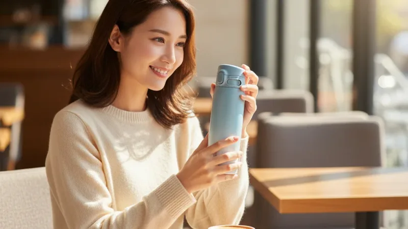 【ZOJIRUSHI 象印】新品上市 不銹鋼一體式杯蓋真空保溫保冷杯 (SM-VH60)｜600ml 漸層款 彈蓋式 實際使用情境照 — ZOJIRUSHI象印保溫杯推薦