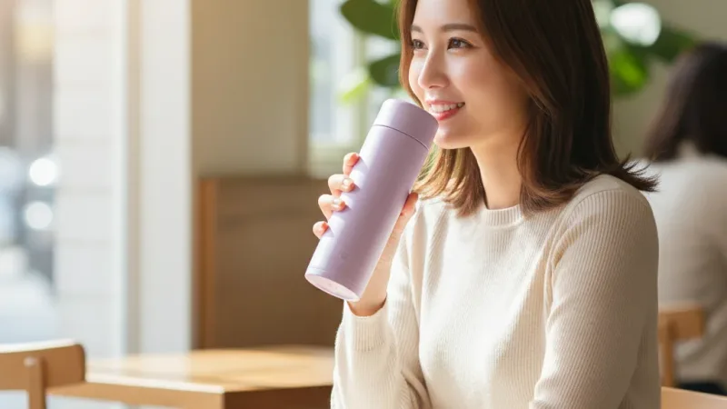 【ZOJIRUSHI 象印】不銹鋼一體式中栓保溫保冷杯(SM-GB60E)|600ml 旋蓋式 霧面設計 實際使用情境照 — ZOJIRUSHI象印保溫杯推薦