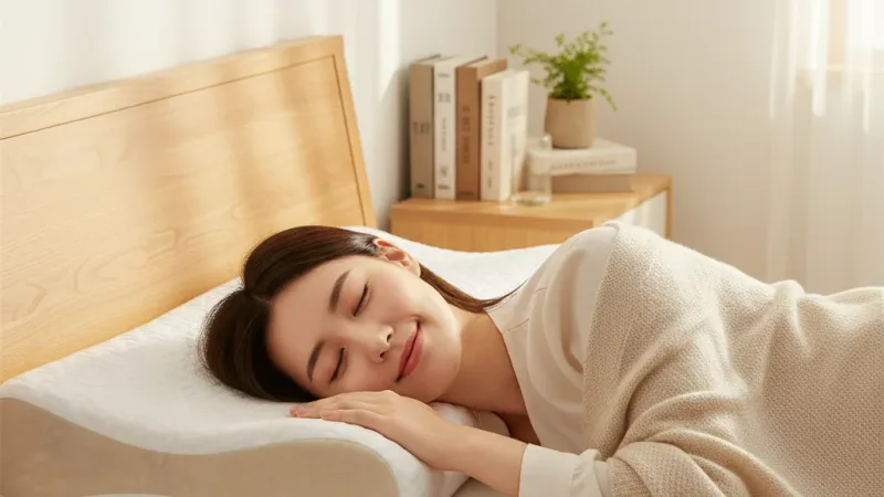 記憶枕 舒眠柔睡枕（7cm 8cm 使用情境示意圖