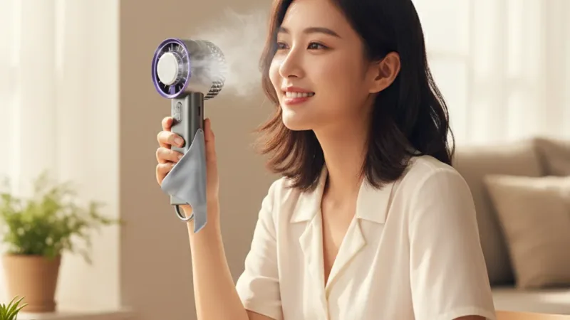 ~ 製冷風扇 爆冰高速風扇 暴力風扇 冰敷小風扇 冰鼠風扇 手持小冰扇 半導體冰敷風扇 手持小風扇 實際使用情境照 — 手持風扇推薦
