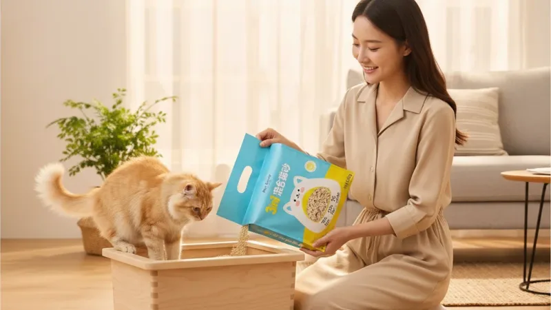 珮慈星系 三合一混合貓砂 貓砂 使用情境