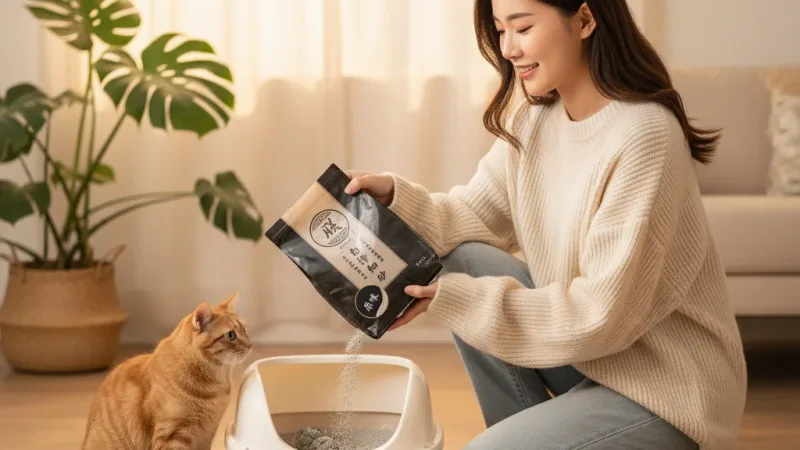 無塵礦砂 貓砂 超凝結 不揚塵 無塵 單包 小包 朕礦砂 實際使用情境照 — 貓咪礦砂推薦