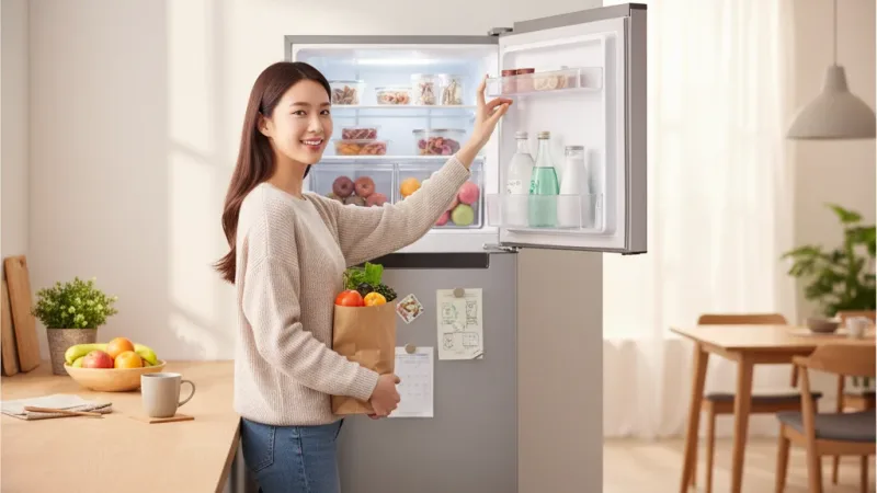 SAMSUNG 三星 RT22M4015S8/TW 237L | 能效1級 | 雙門右開 | 變頻 | 時尚銀 | 冰箱 實際使用情境照 — 變頻冰箱推薦